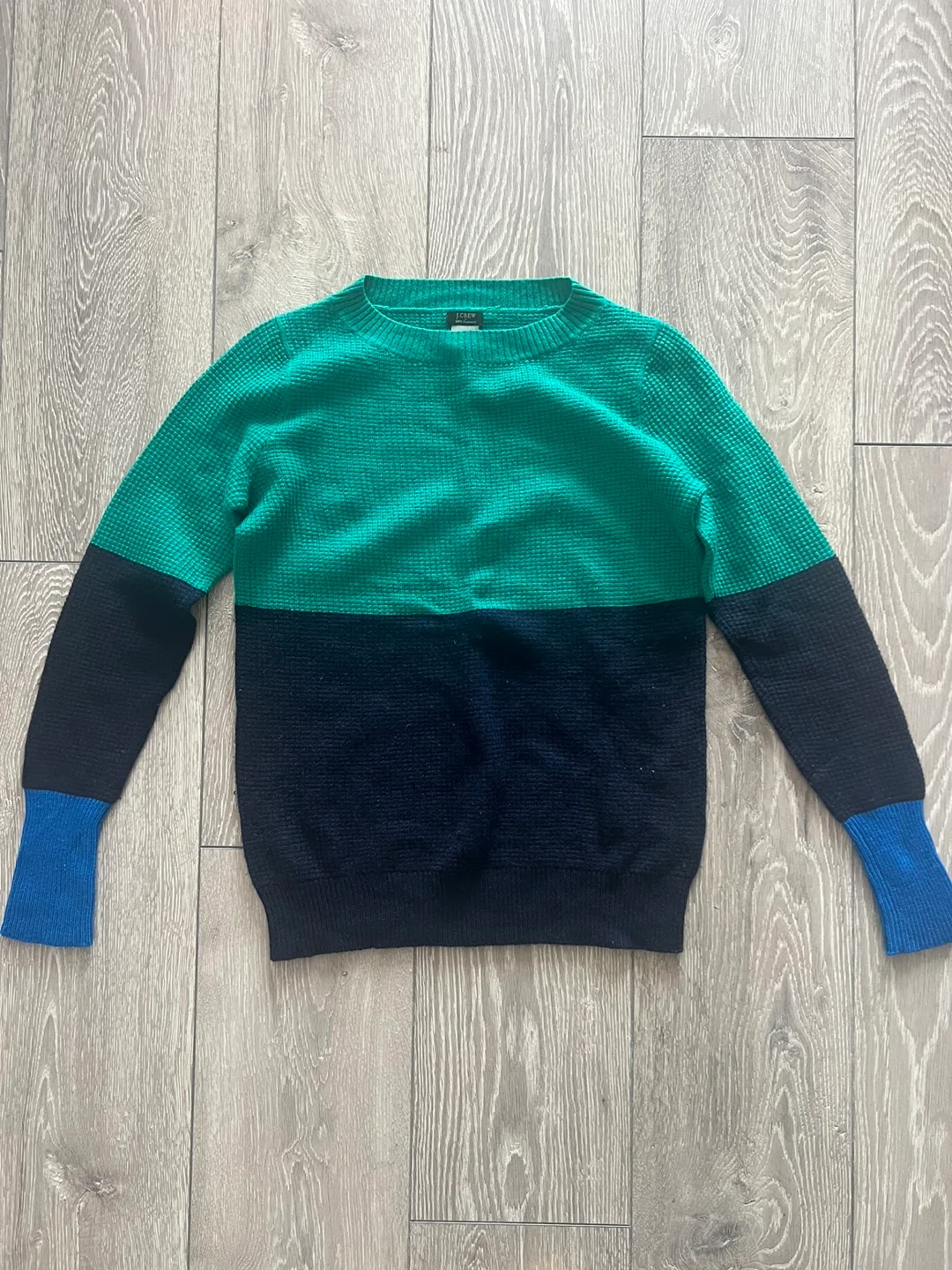 J.Crew 100% Cashmere Colour-Block Sweater thumbnail