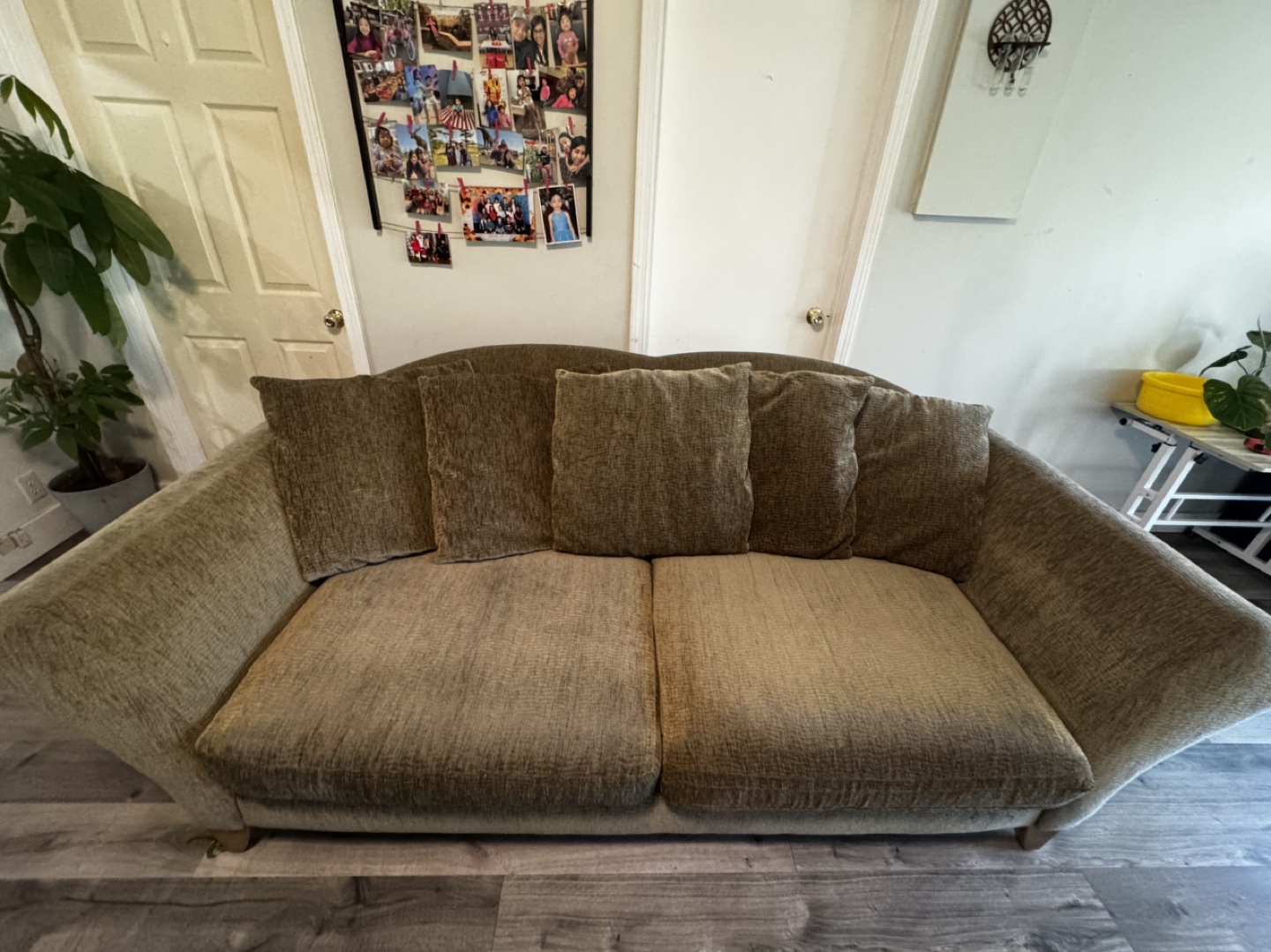 Used Sofa - Brown Fabric - photo 2