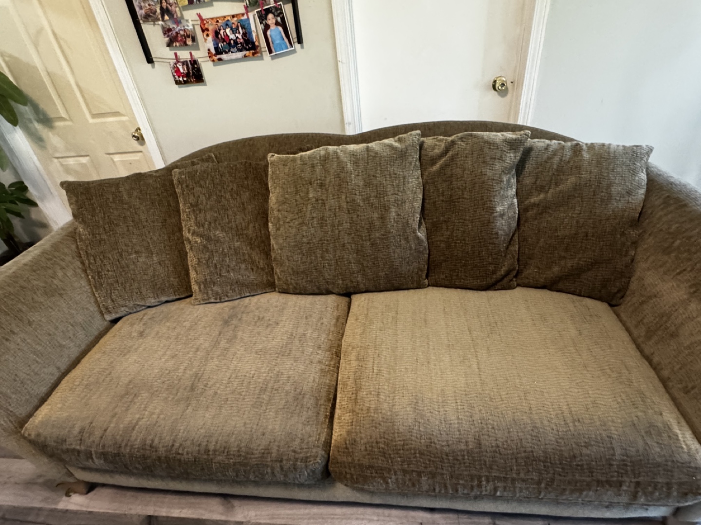 Used Sofa - Brown Fabric - photo 3