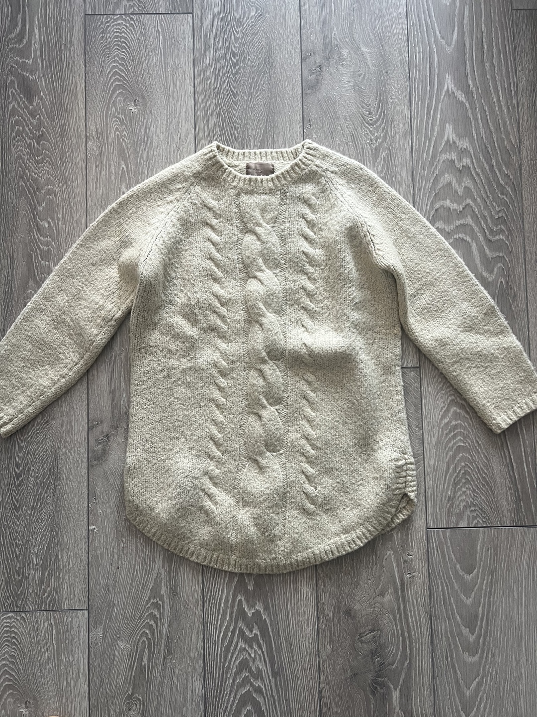 Women's Beige Oversized Sweater
