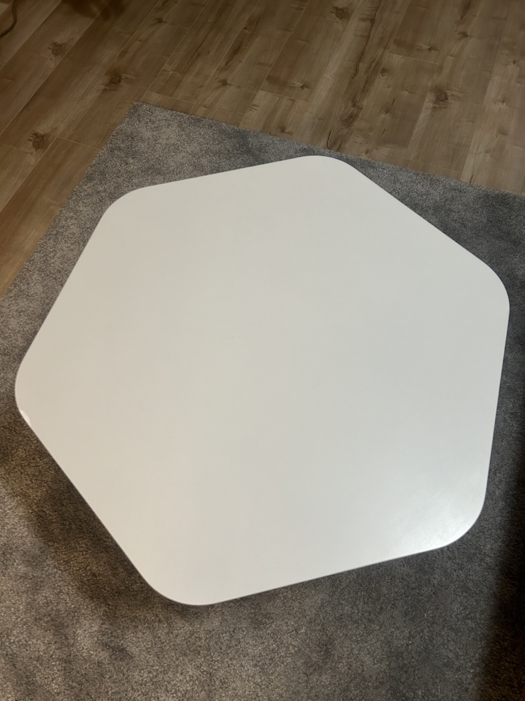 Unique White Coffee Table with Wooden Legs - photo 2