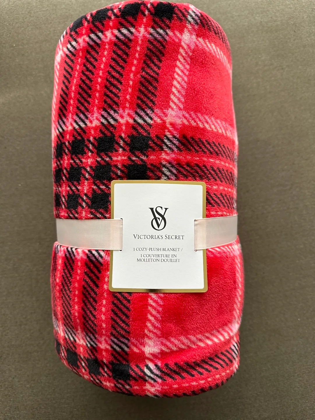 Victoria's Secret Cozy Plush Blanket - Red Plaid thumbnail