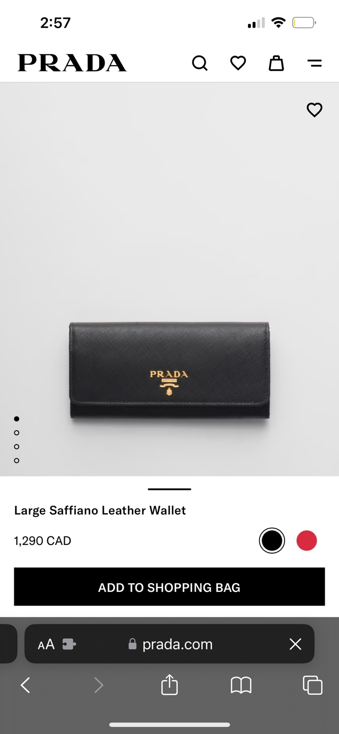 Authentic Prada Large Saffiano Leather Wallet - Navy Blue