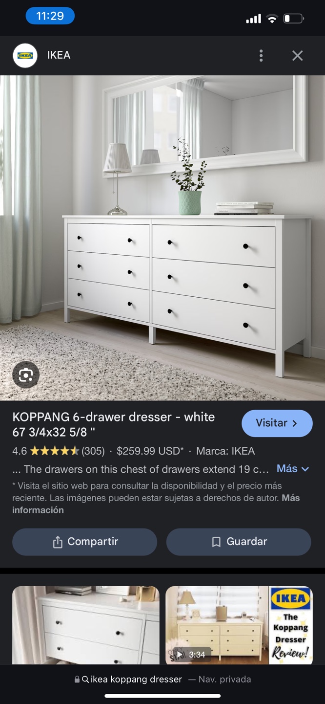 IKEA Koppang 6-Drawer Dresser - White - photo 2