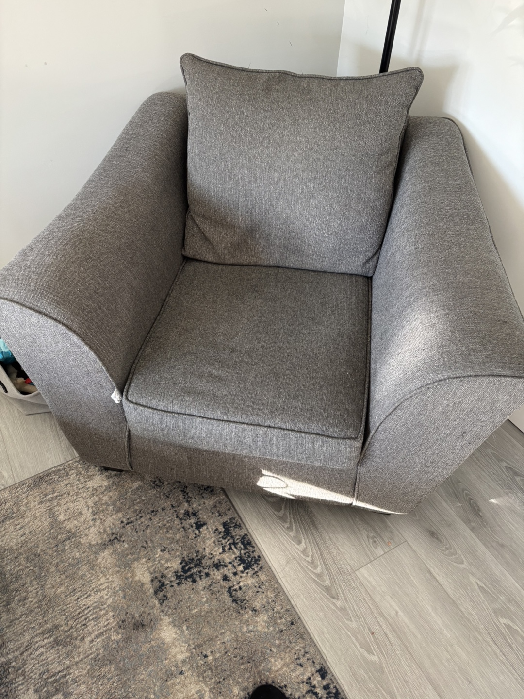 Grey Fabric Armchair
