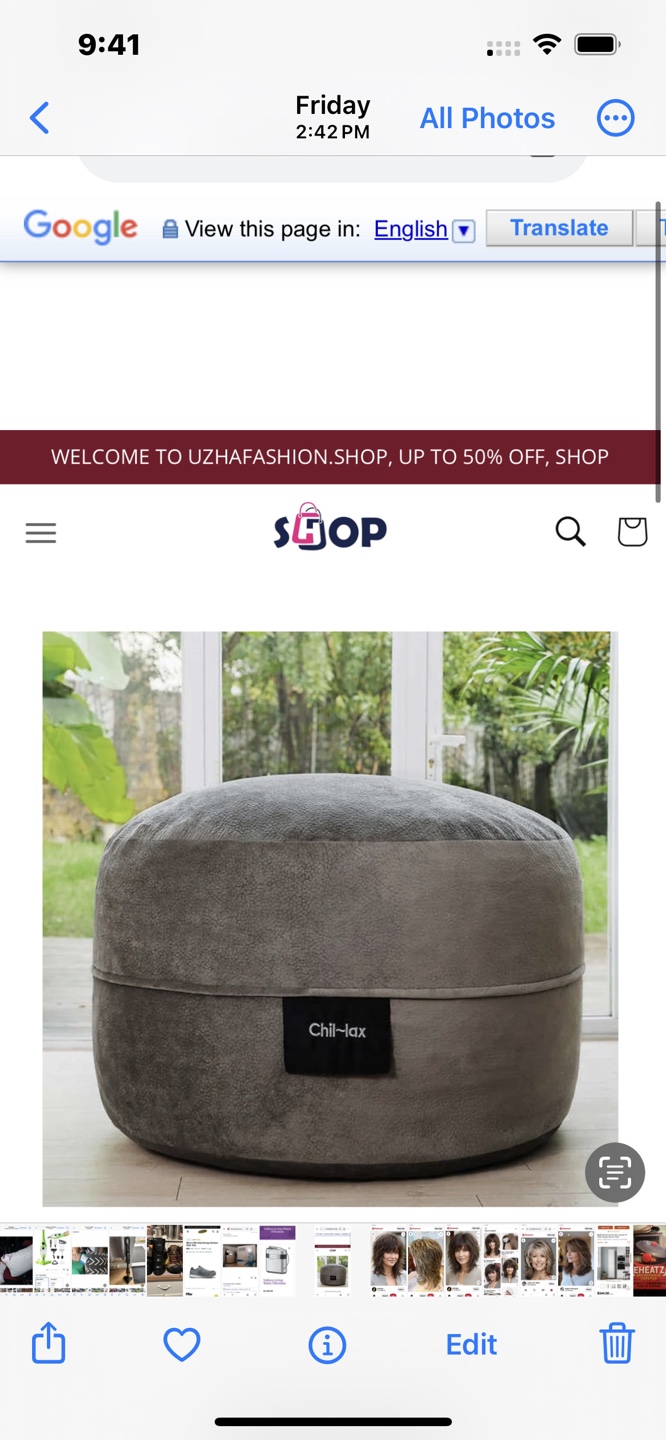 Chill-lax Round Pouf Ottoman