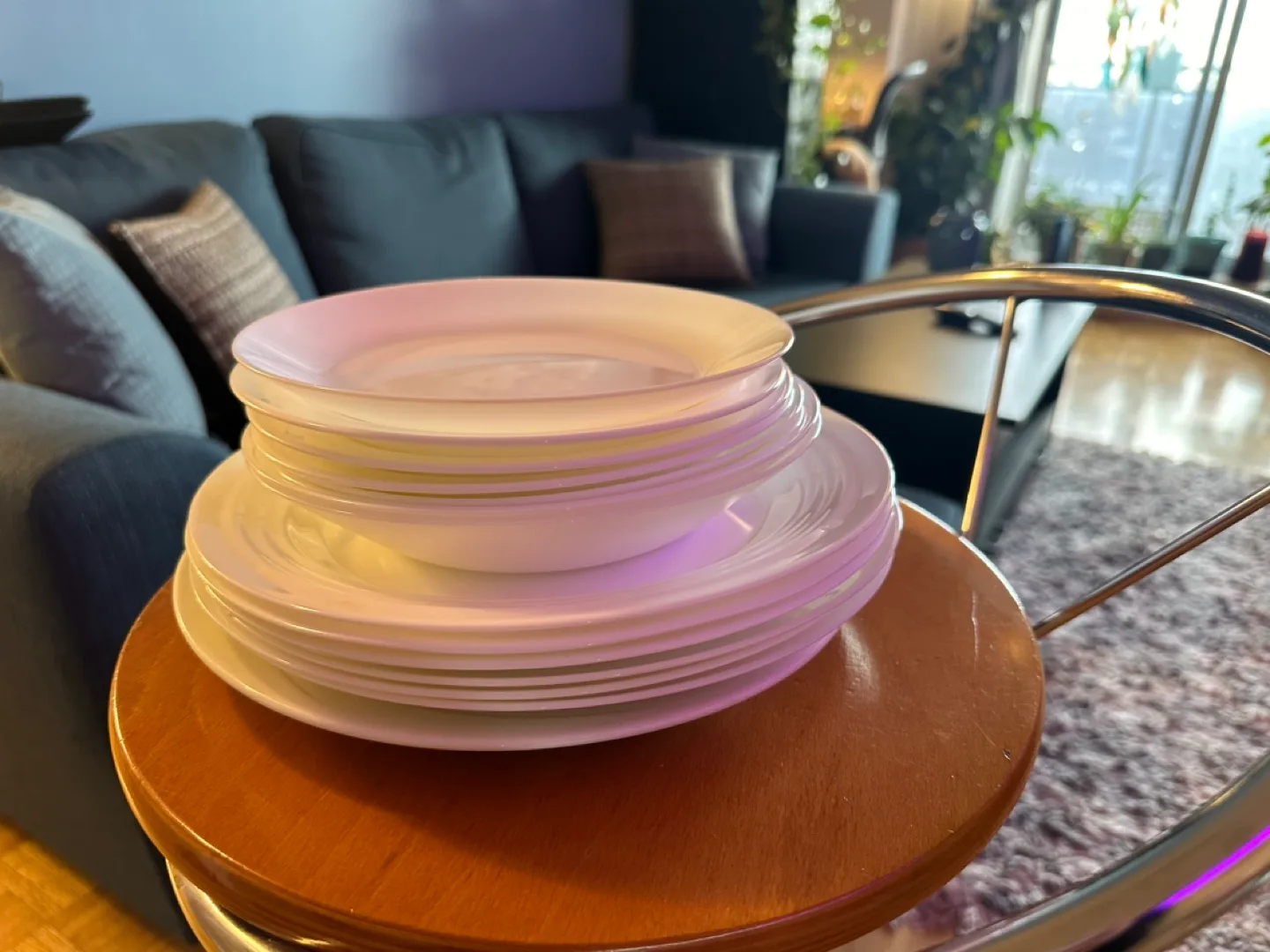 Stack of IKEA White Plates thumbnail