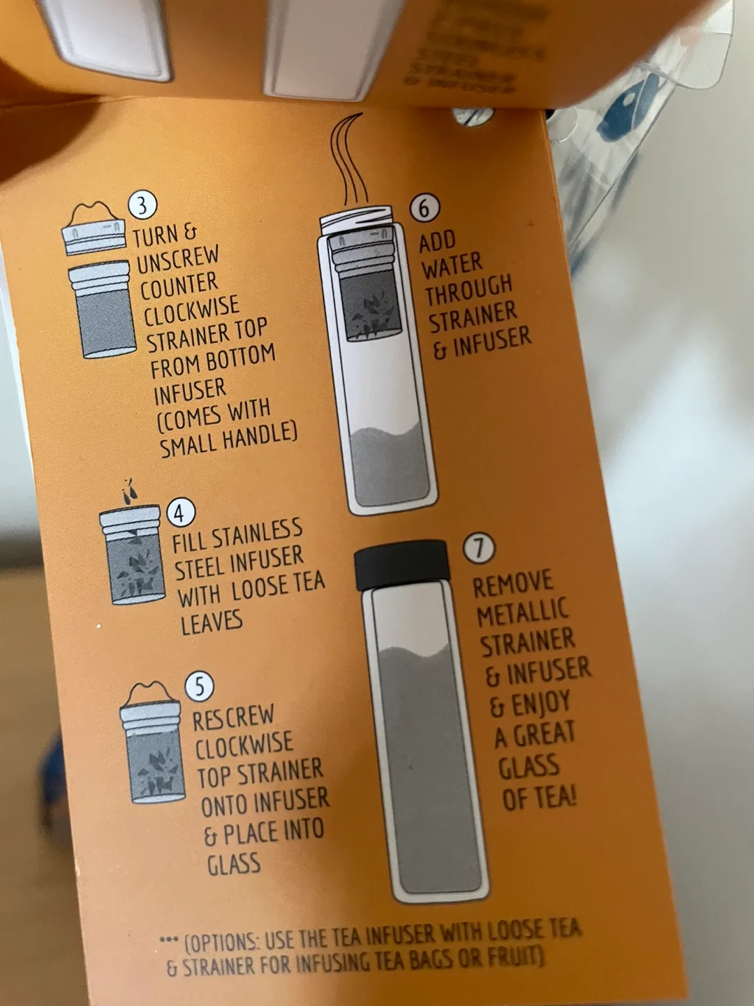 Glass Tea Infuser Bottle image indicator(4)