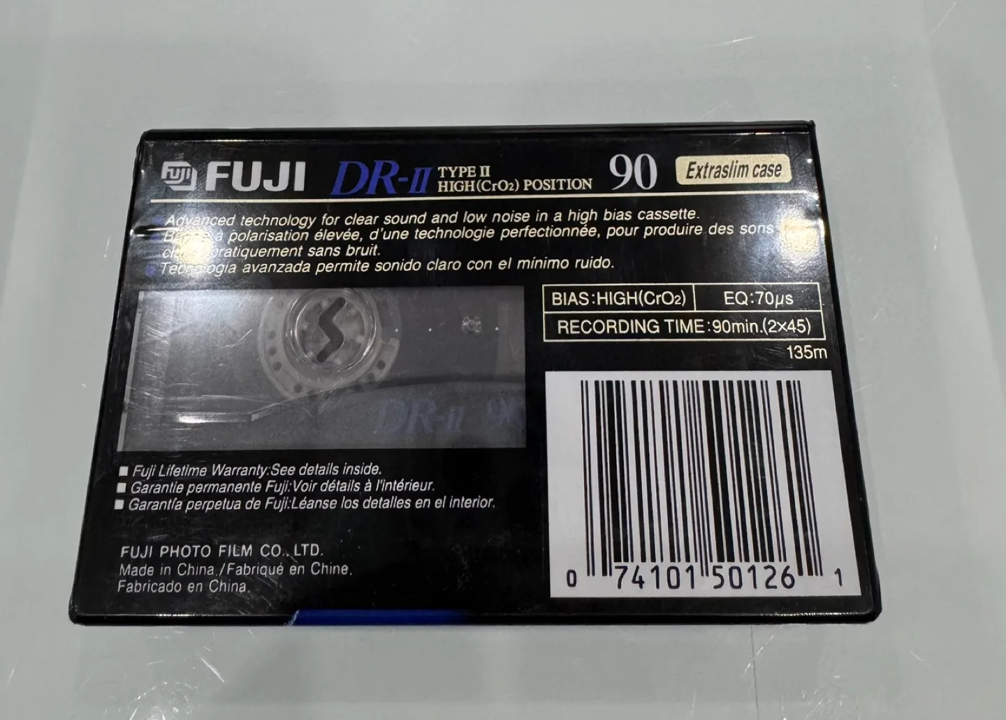 FUJI DR-II BLAK AUDIO CASSETTE NEW SEALED image indicator(2)