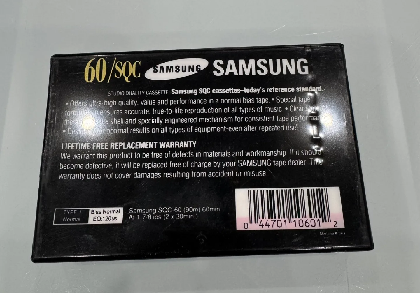 SAMSUNG SQC 60 BLANK AUDIO CASSETTE NEW SEALED image indicator(2)