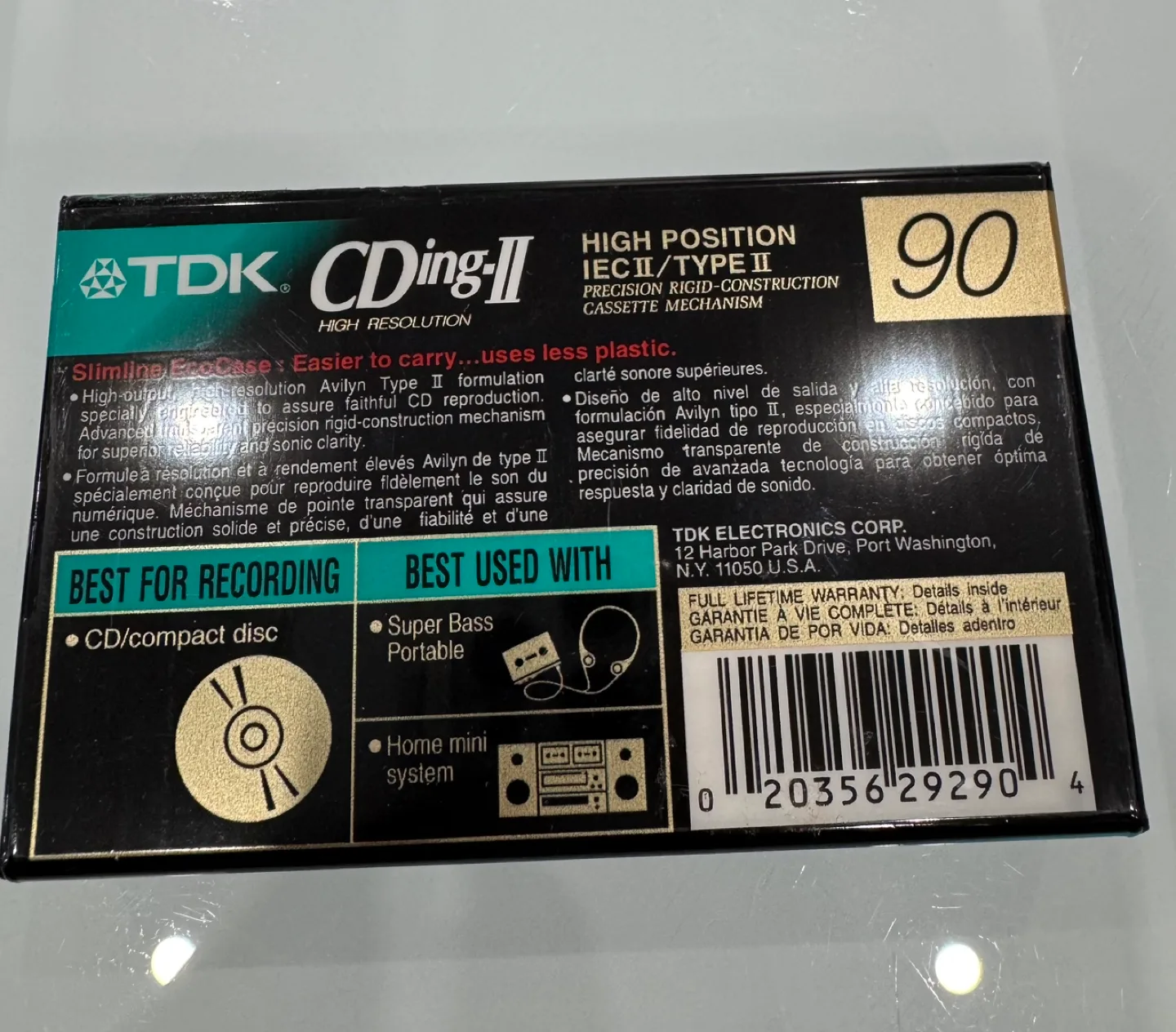 TDK CDING II 90 BLANK AUDIO CASSETTE MADE IN JAPAN image indicator(2)