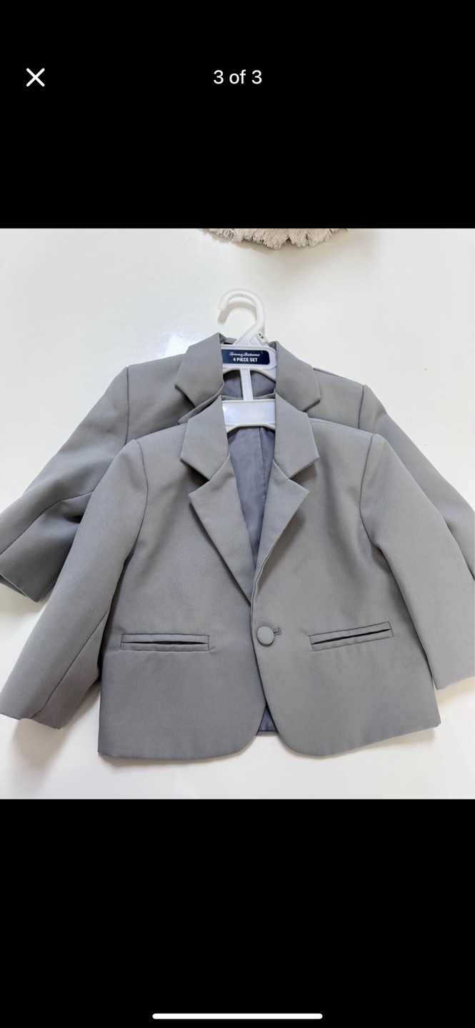 Baby Boys' Grey Formal Suit - 12M (2 pairs) - photo 3