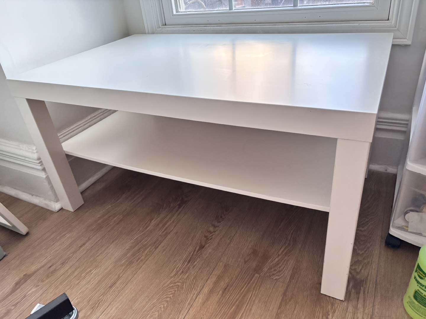 White Table with Shelf