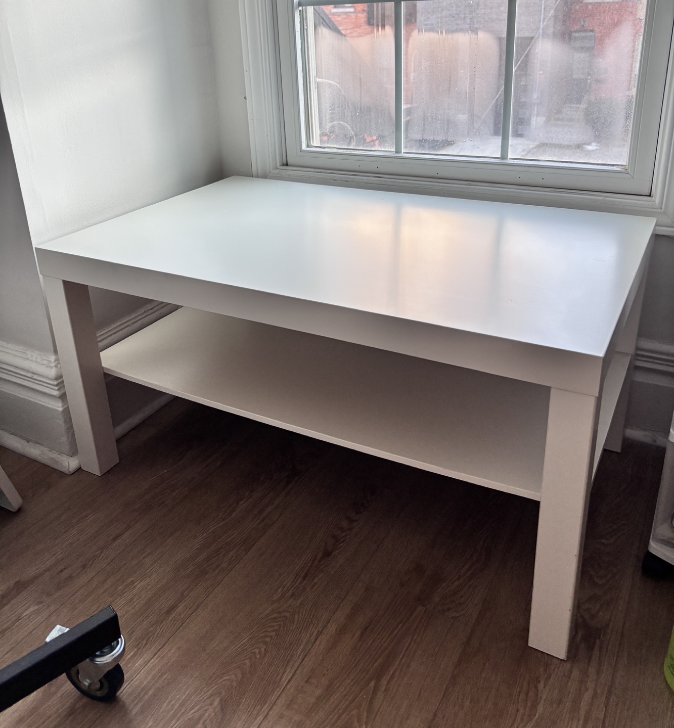 White Table with Shelf - photo 3