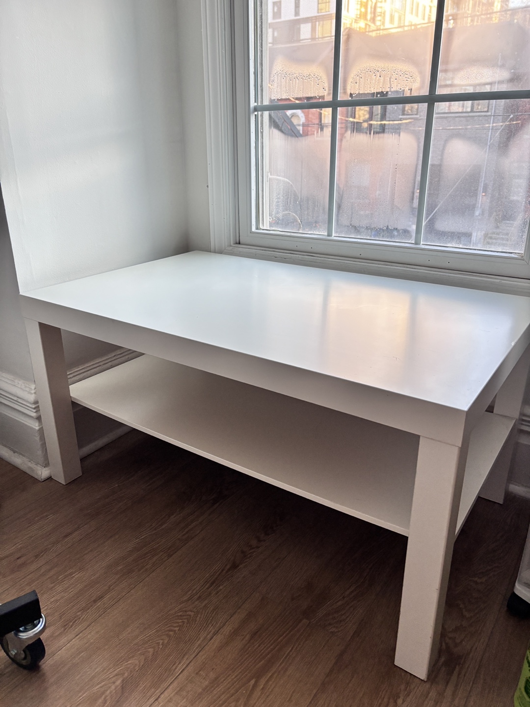 White Table with Shelf - photo 2