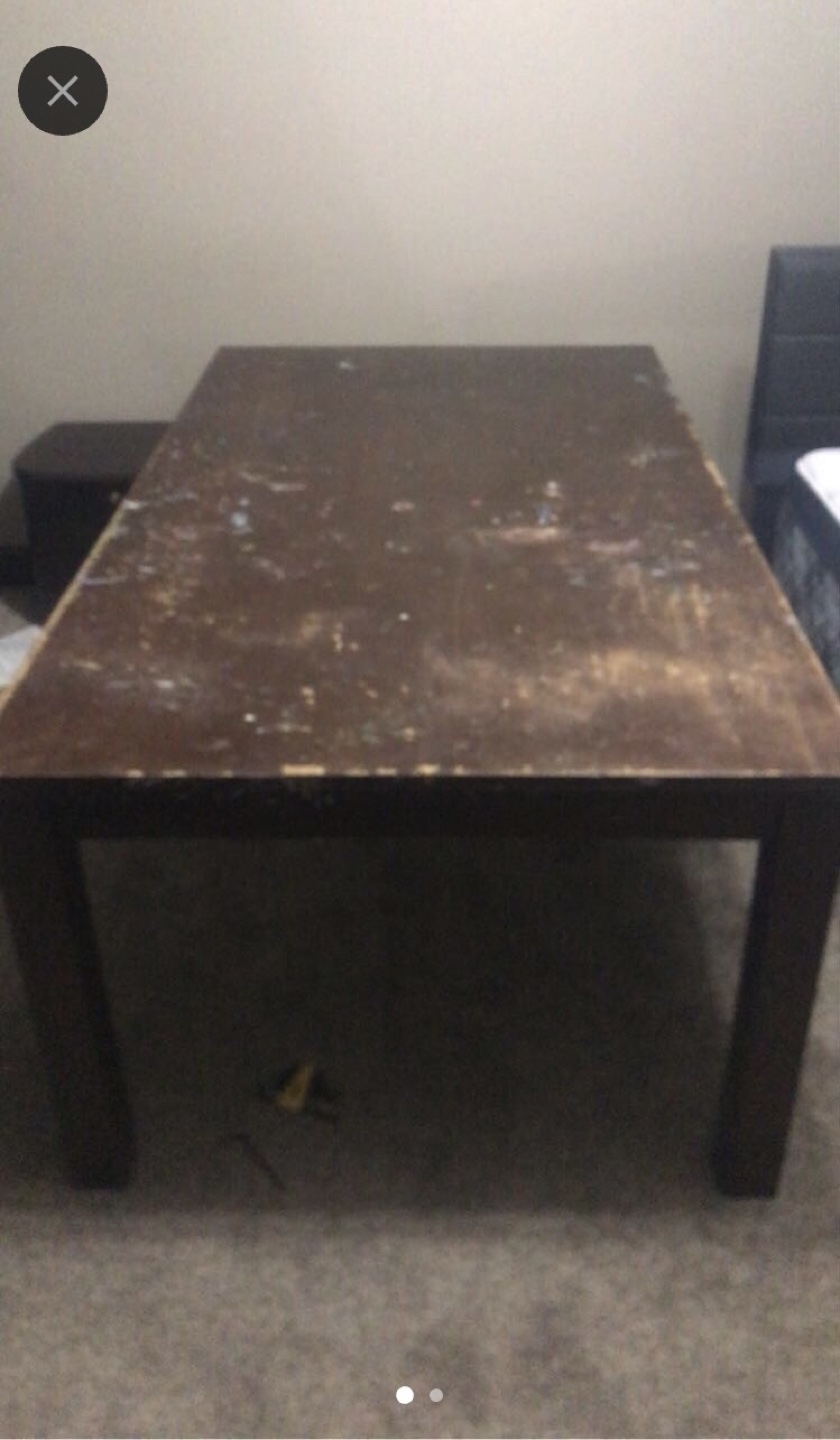 Large Dark Brown Rectangular Table