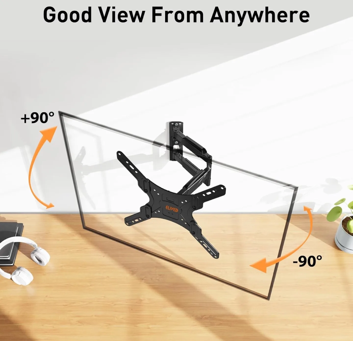 New  Full-Motion TV Wall Mount - Extendable & Tilting image indicator(4)