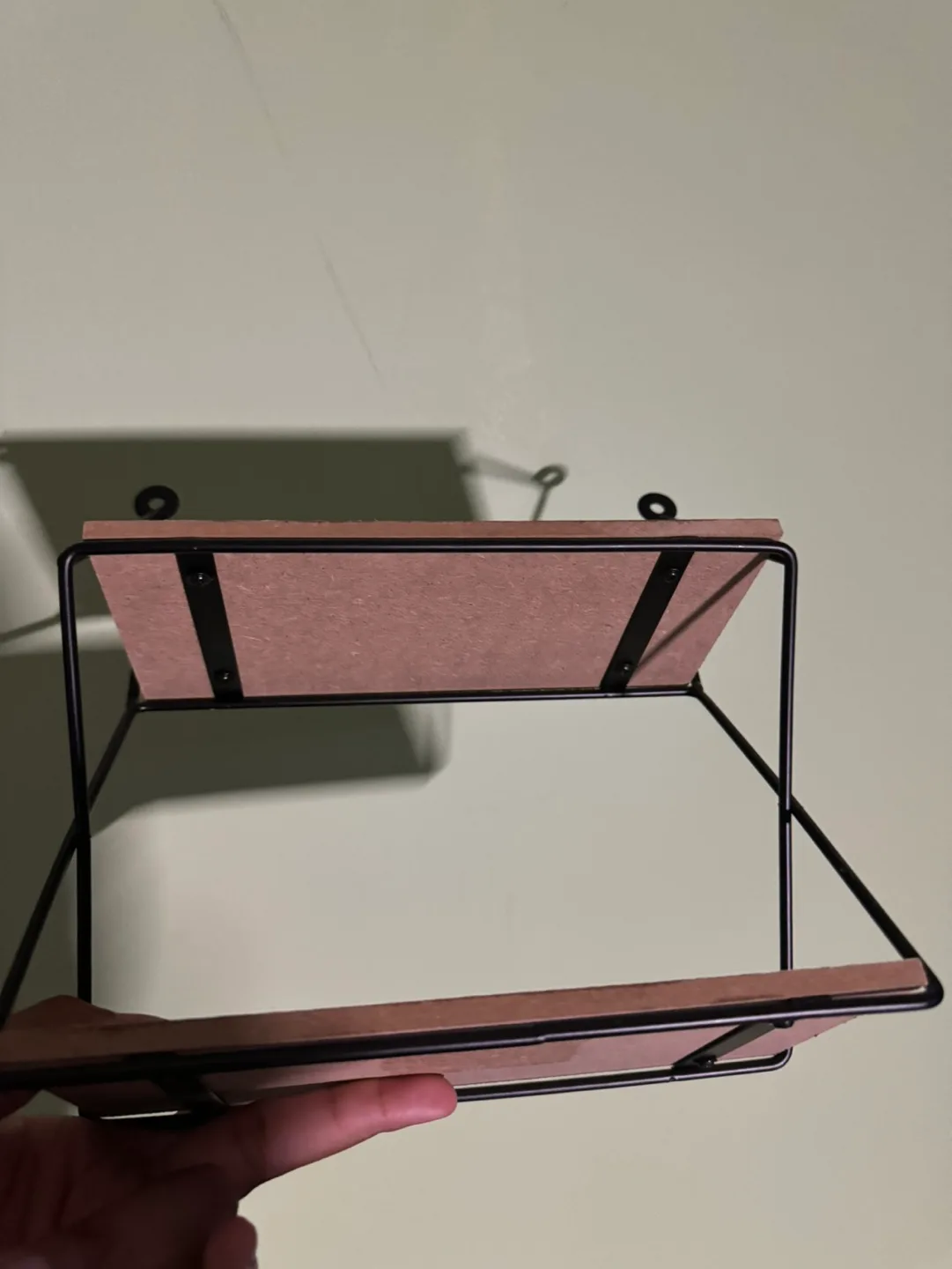 Two-Tiered Mini Table Shelf - Geometric Design image indicator(4)