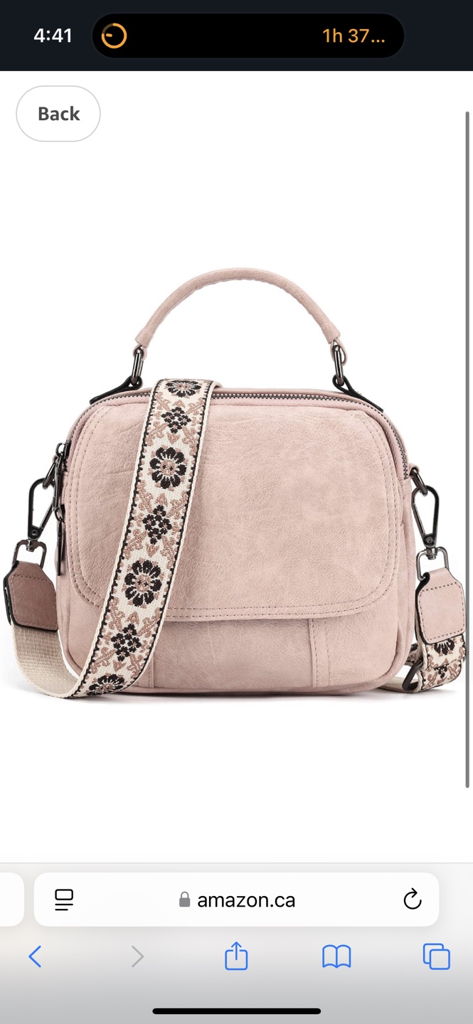 Pink Leather Handbag & Wallet Set