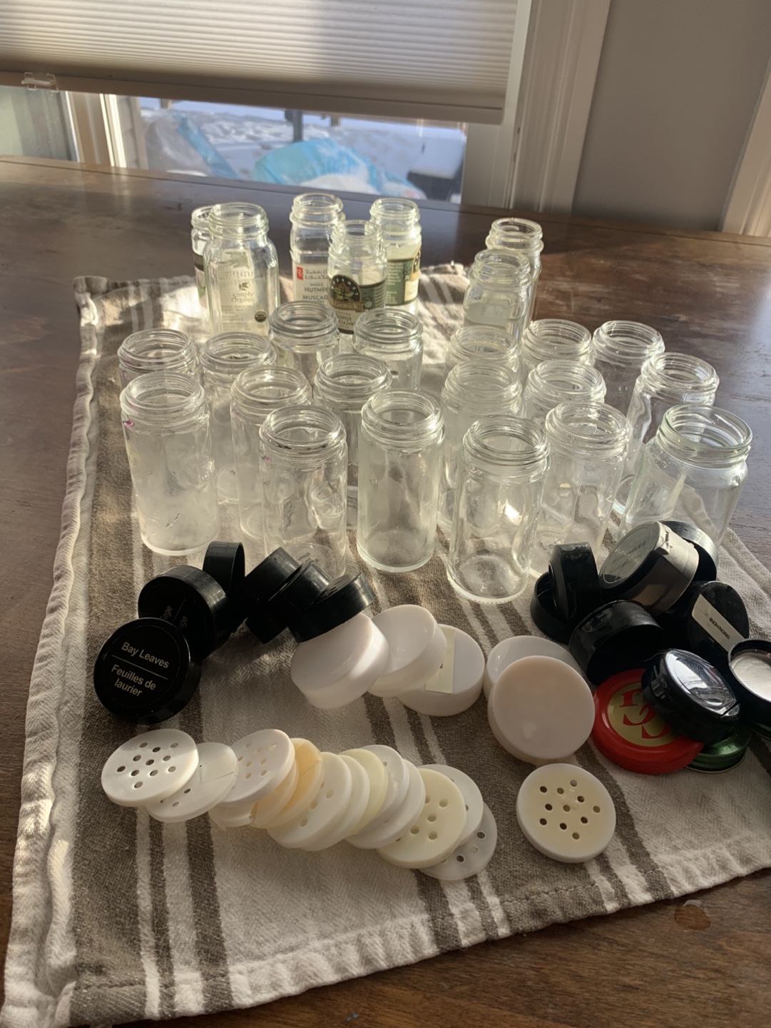 Bulk Lot of Empty Spice Jars with Lids