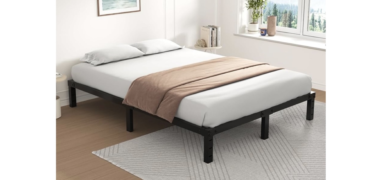 Queen Size Metal Bed Frame - Black - photo 4