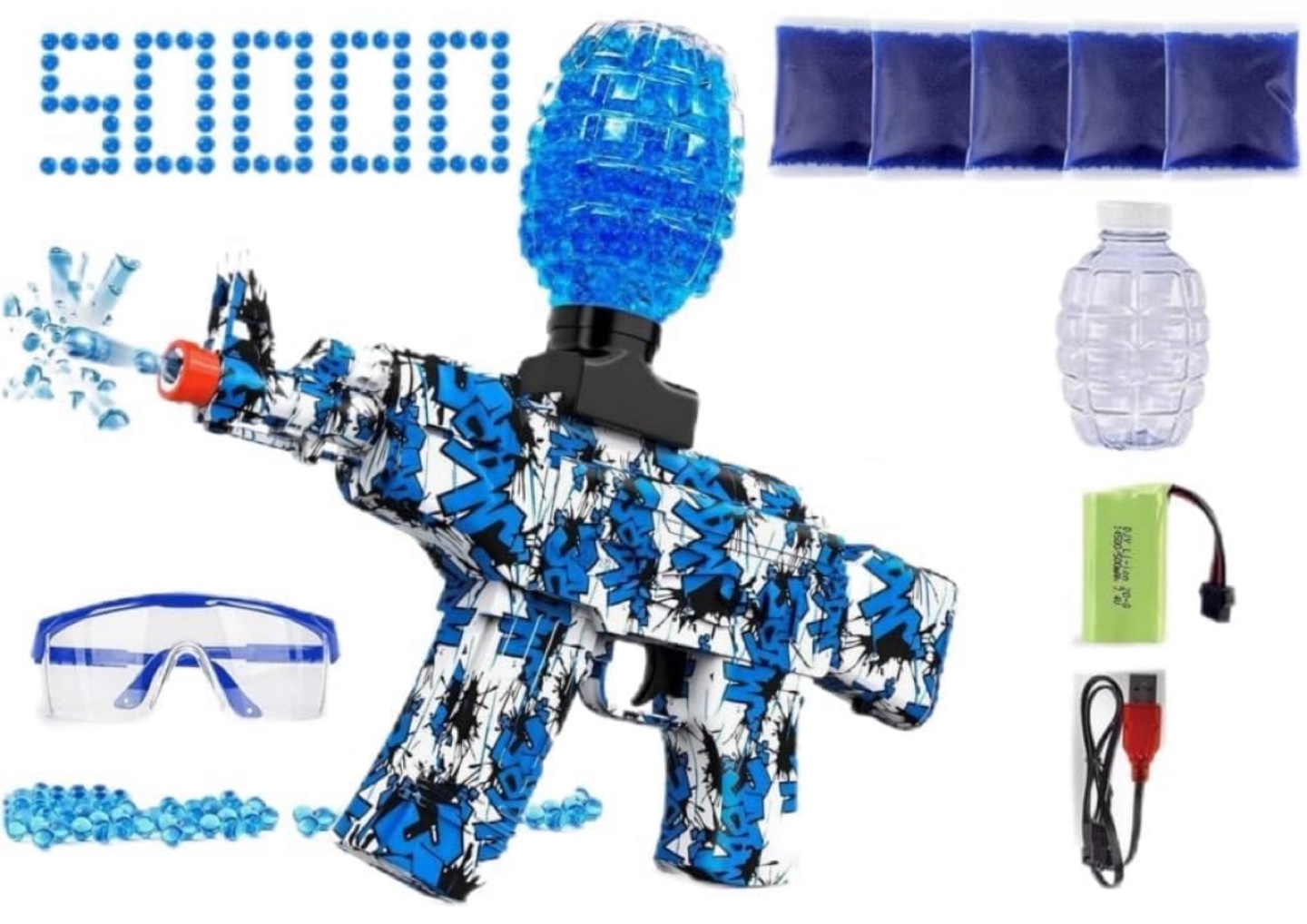 Electric Gel Ball Blaster Toy Gun with 5000 Rounds