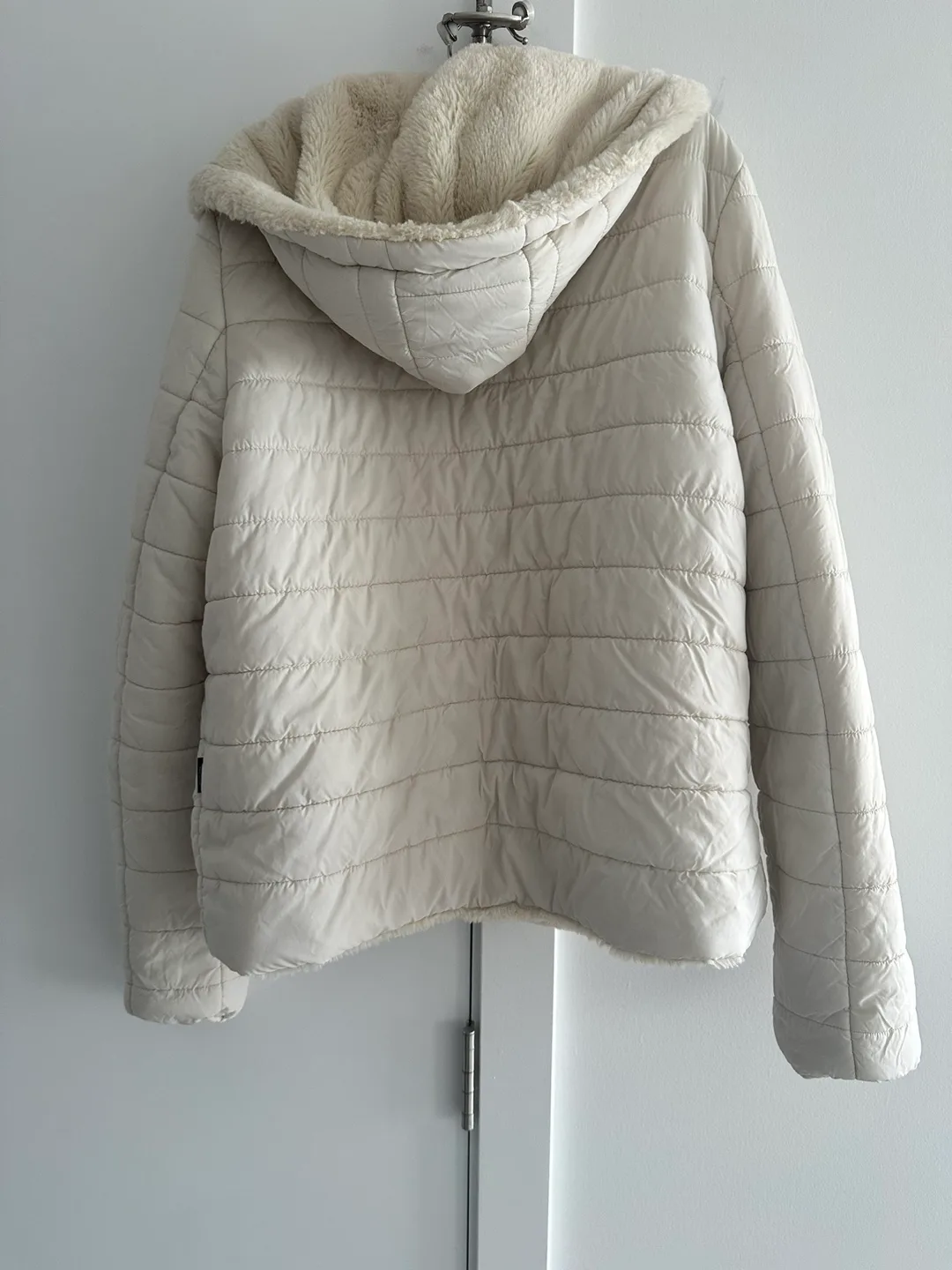 Buffalo David Bitton Women's Cream Hooded Puffer Jacket image indicator(2)