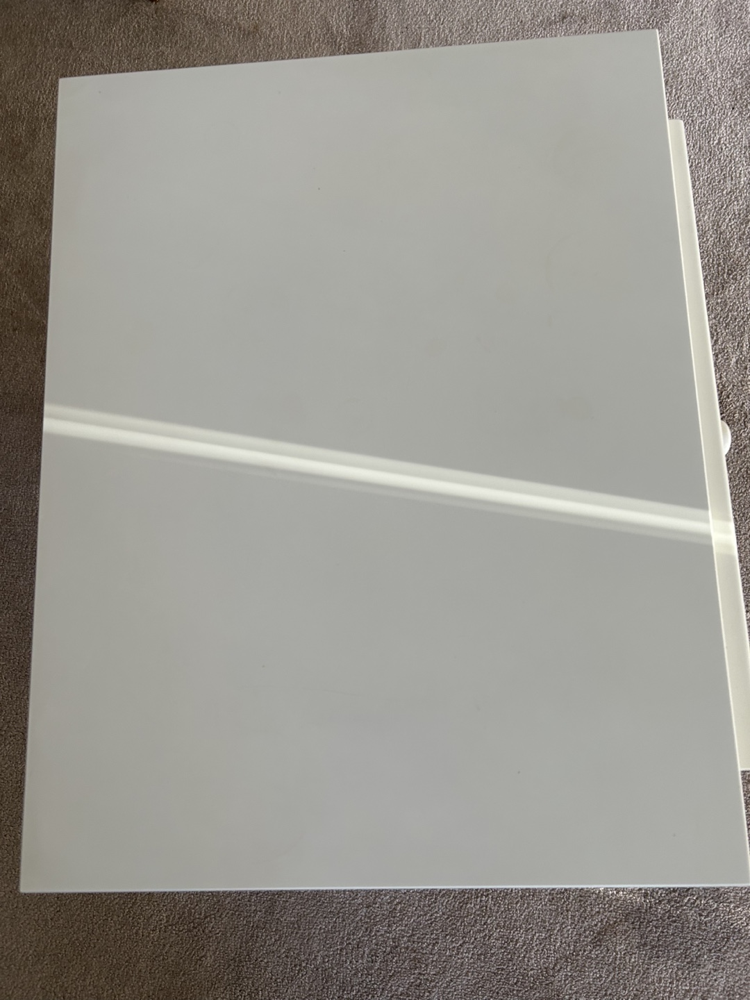 Side Table - White with Drawer and Shelf - photo 2