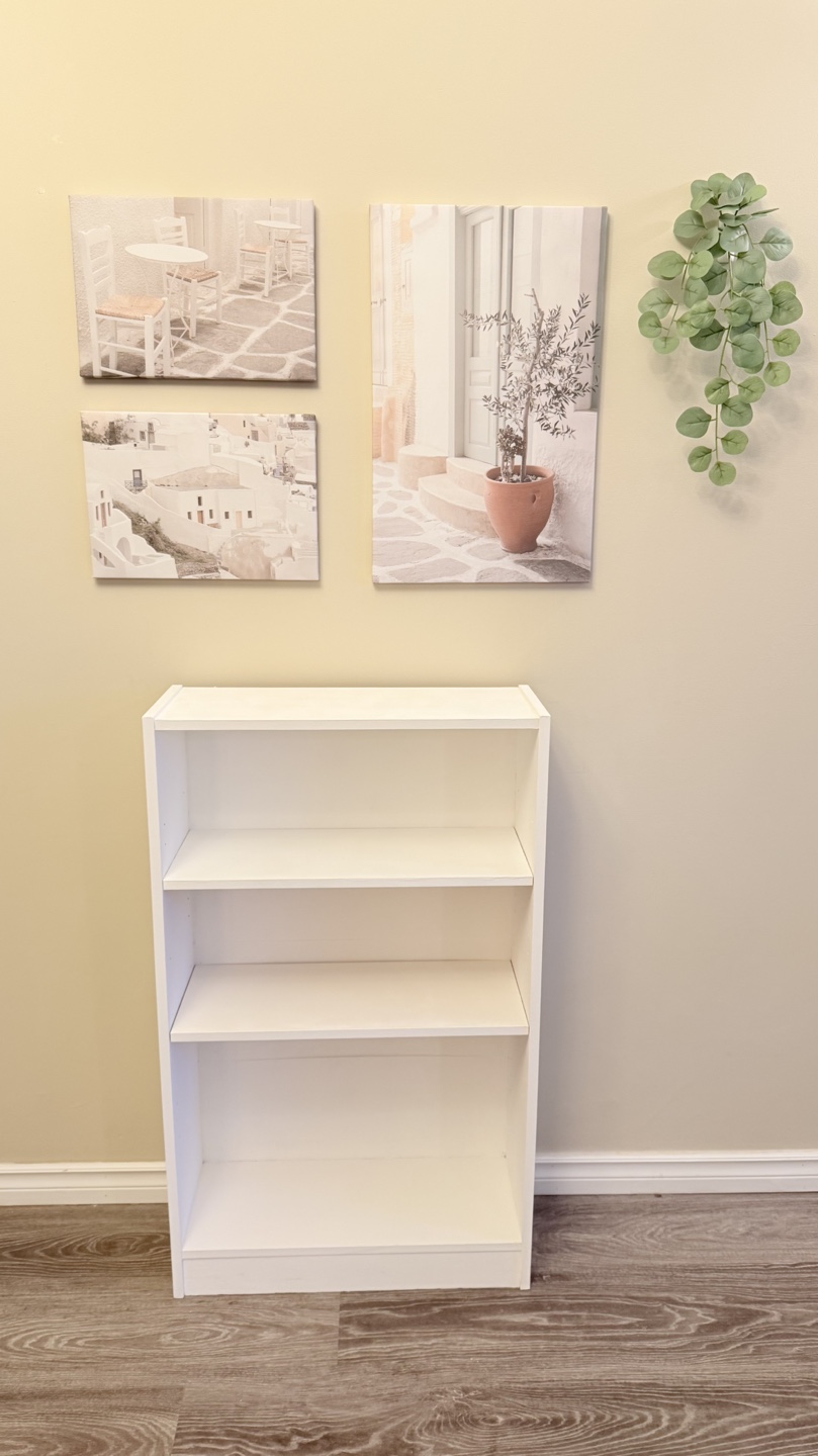White 3-shelf bookcase - photo 3