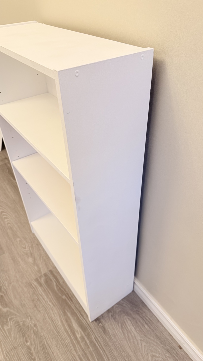 White 3-shelf bookcase - photo 4