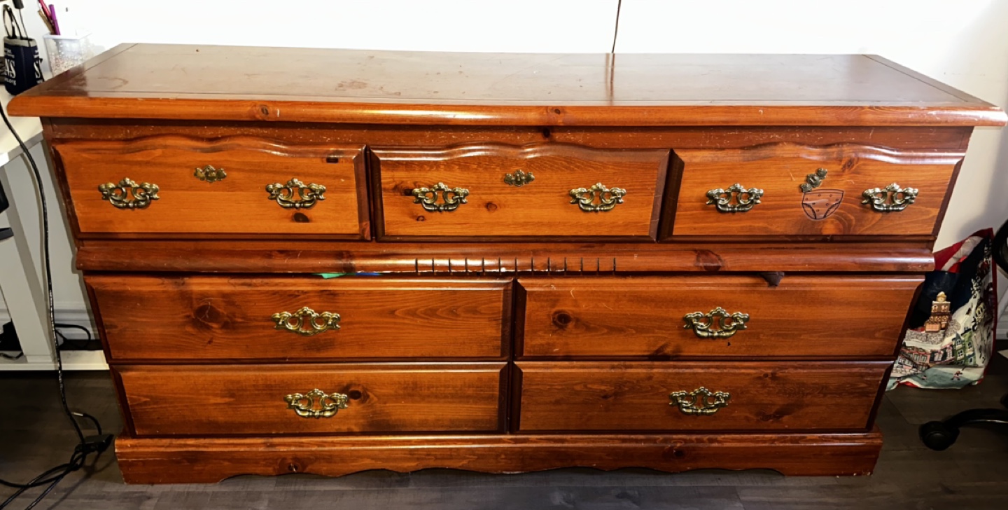 Seven-Drawer Wooden Dresser