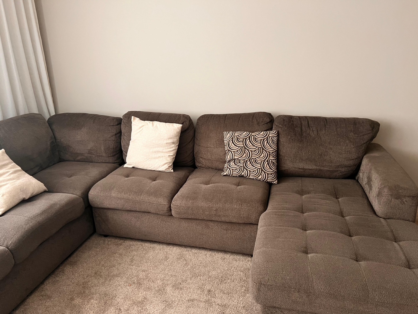 Dark Grey L-Shaped Sectional Sofa - photo 4