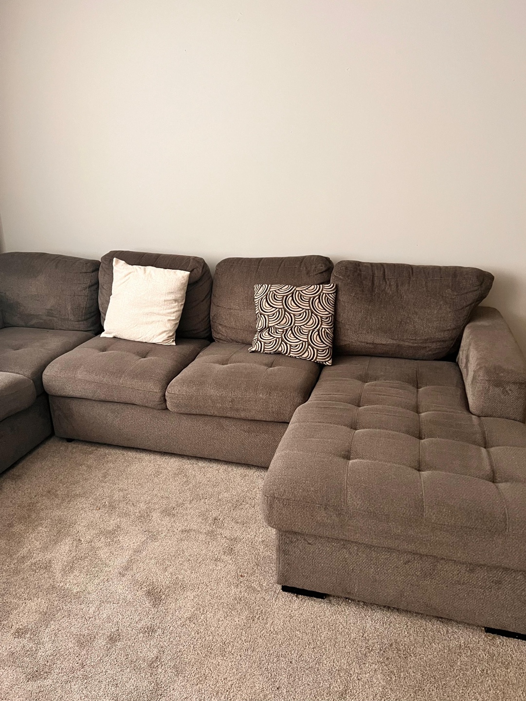 Dark Grey L-Shaped Sectional Sofa - photo 3