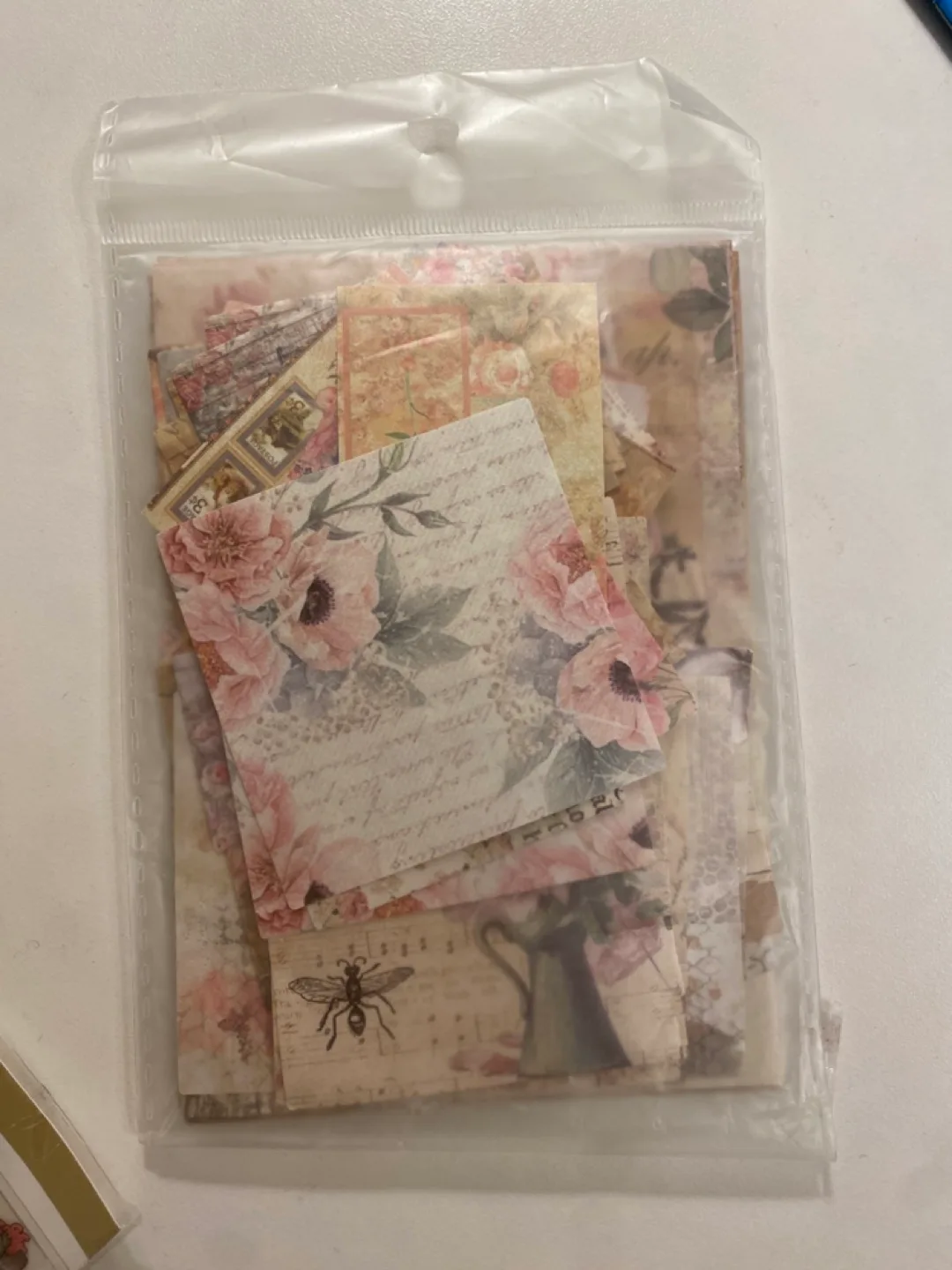 Variety of Decorative Washi Tapes, scrap papers & Stickers thumbnail