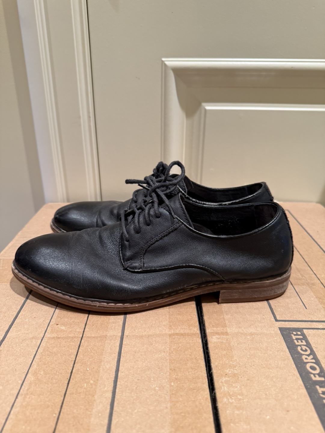 Steve Madden Men’s Black Leather Shoes - 7.5 - photo 4