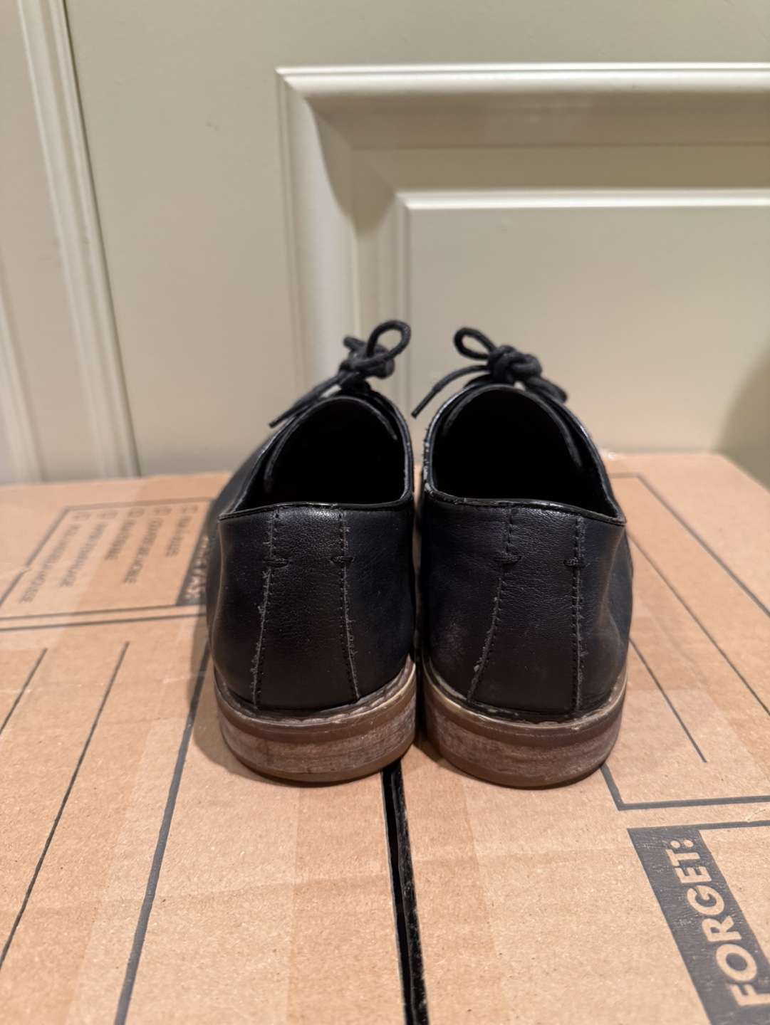 Steve Madden Men’s Black Leather Shoes - 7.5 - photo 3