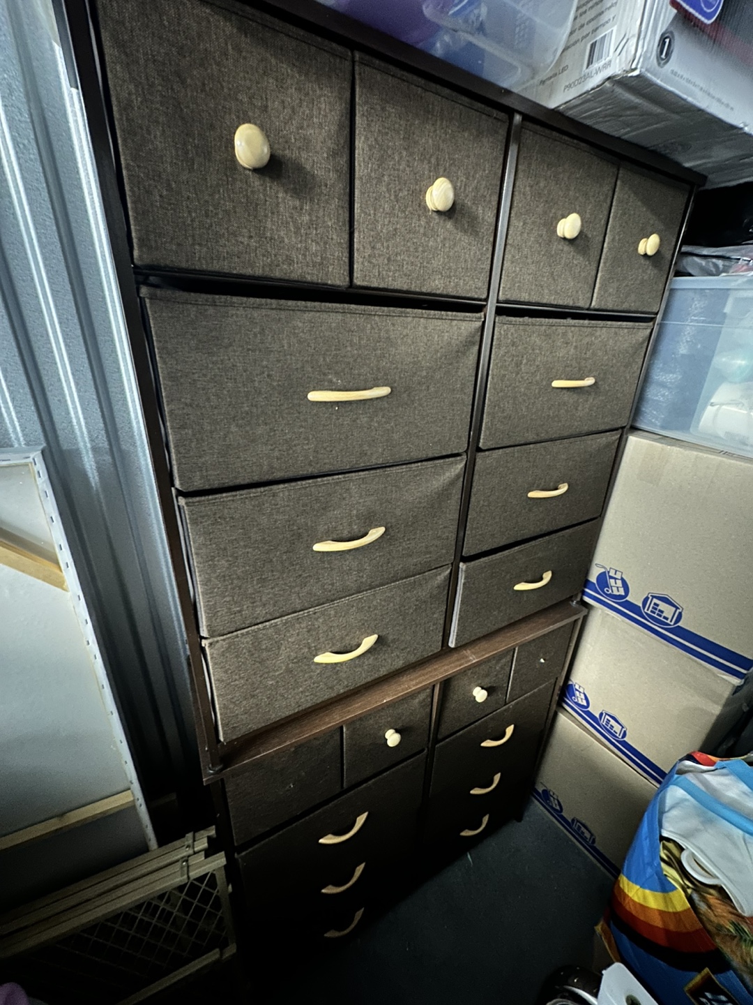 Brown Fabric Drawer Set - photo 3