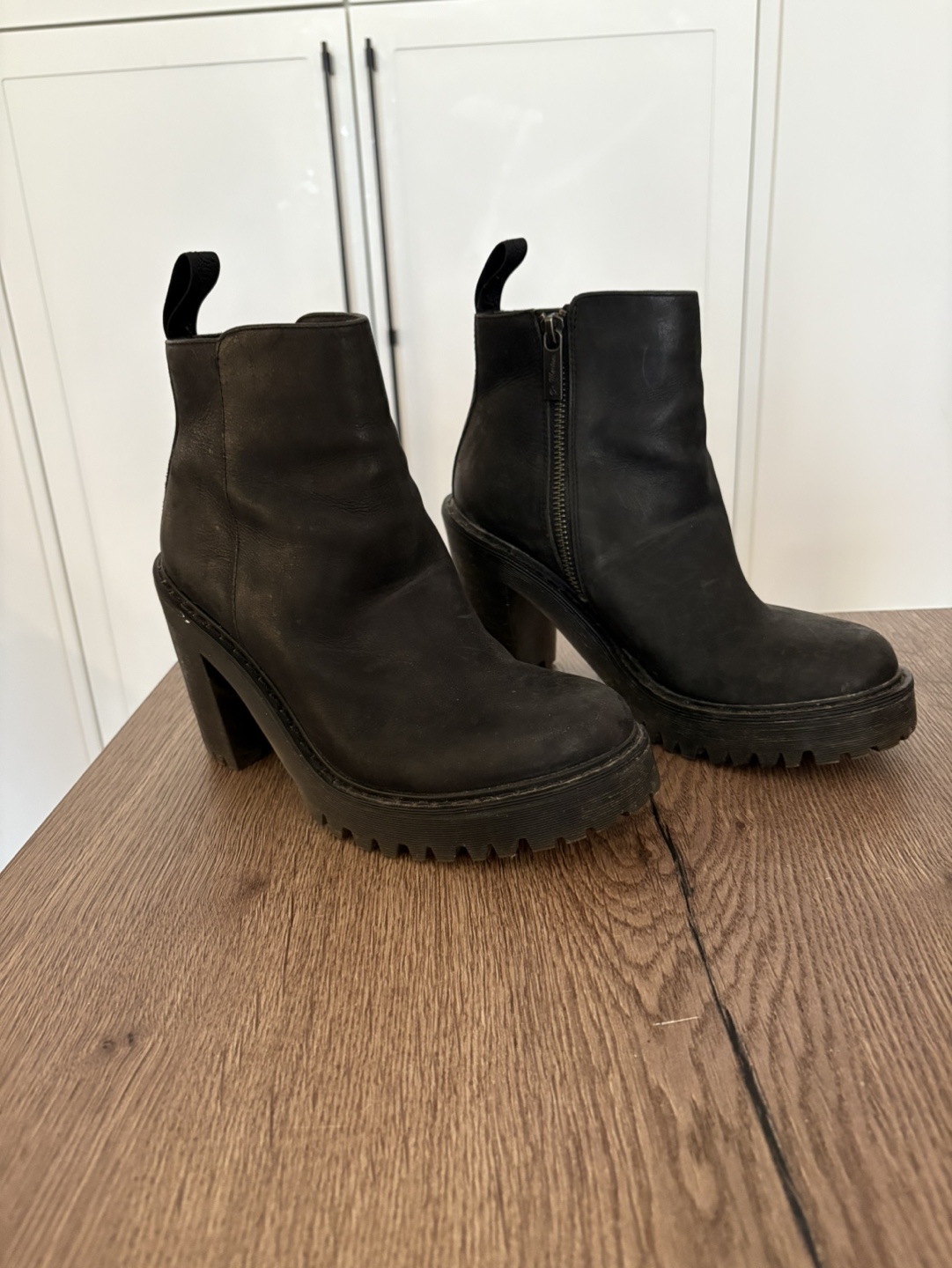 Dr. Martens Black Leather Ankle Boots