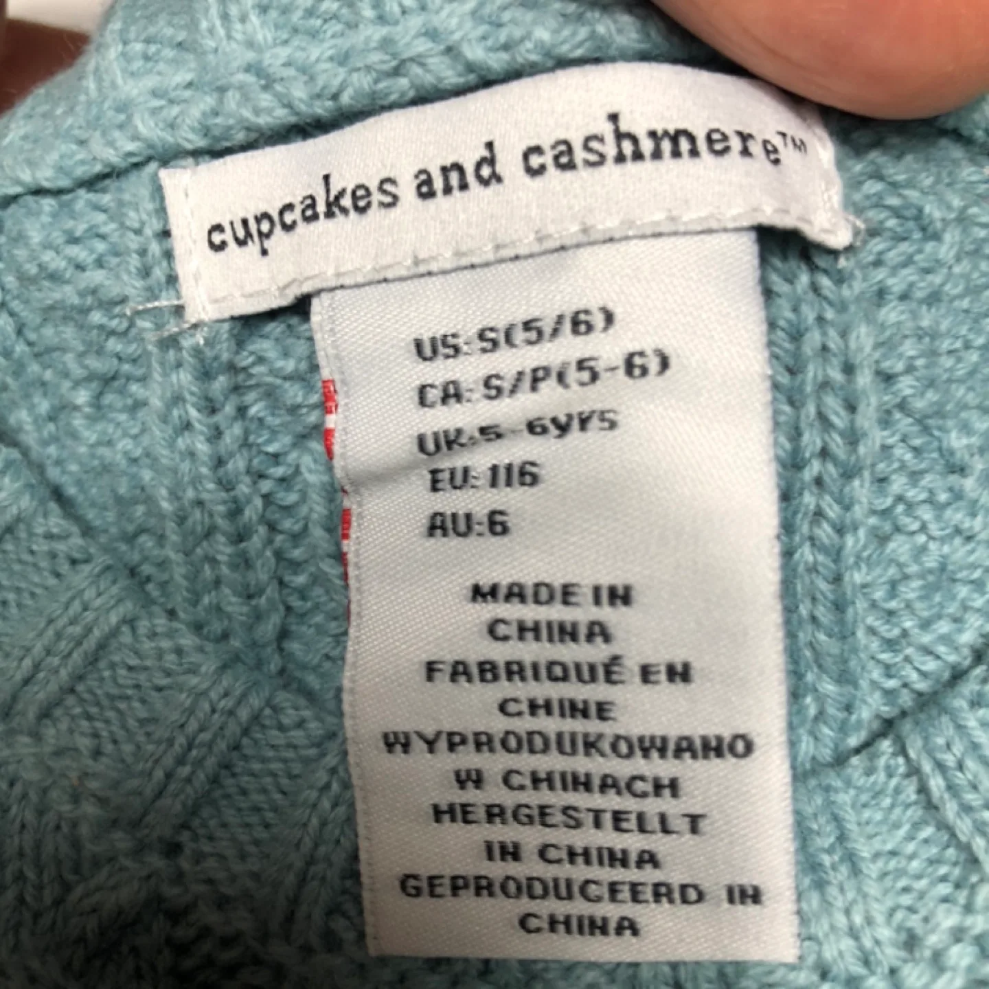 Cupcakes and Cashmere Girls' Cable Knit Sweater Dress Size 6 image indicator(2)