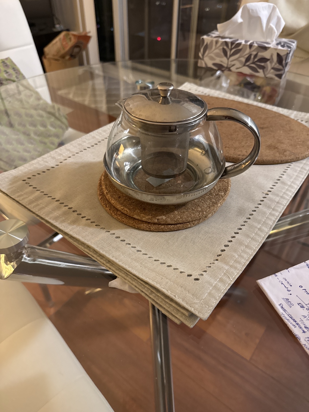 Glass Teapot with Stainless Steel Infuser