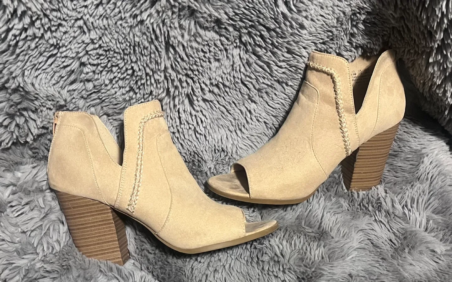 Fergalicious Open-Toe Booties with Block Heel image indicator(2)
