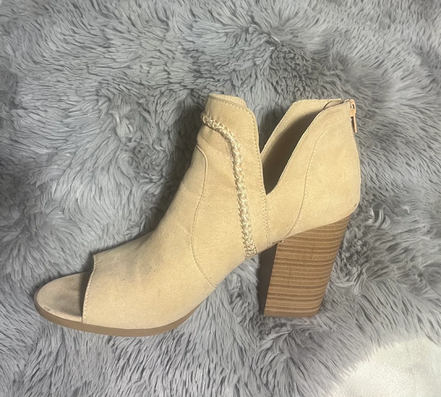 Fergalicious Open-Toe Booties with Block Heel image indicator(3)