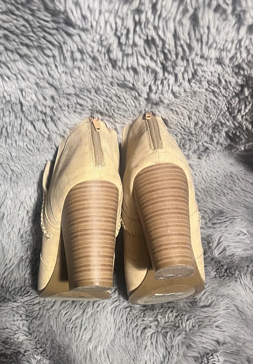 Fergalicious Open-Toe Booties with Block Heel image indicator(4)