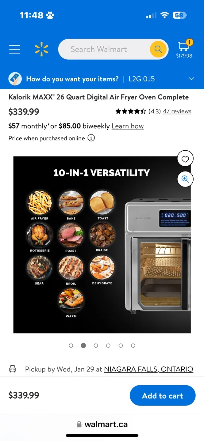 Kalorik MAX Air Fryer Oven with 9 Accessories image indicator(7)