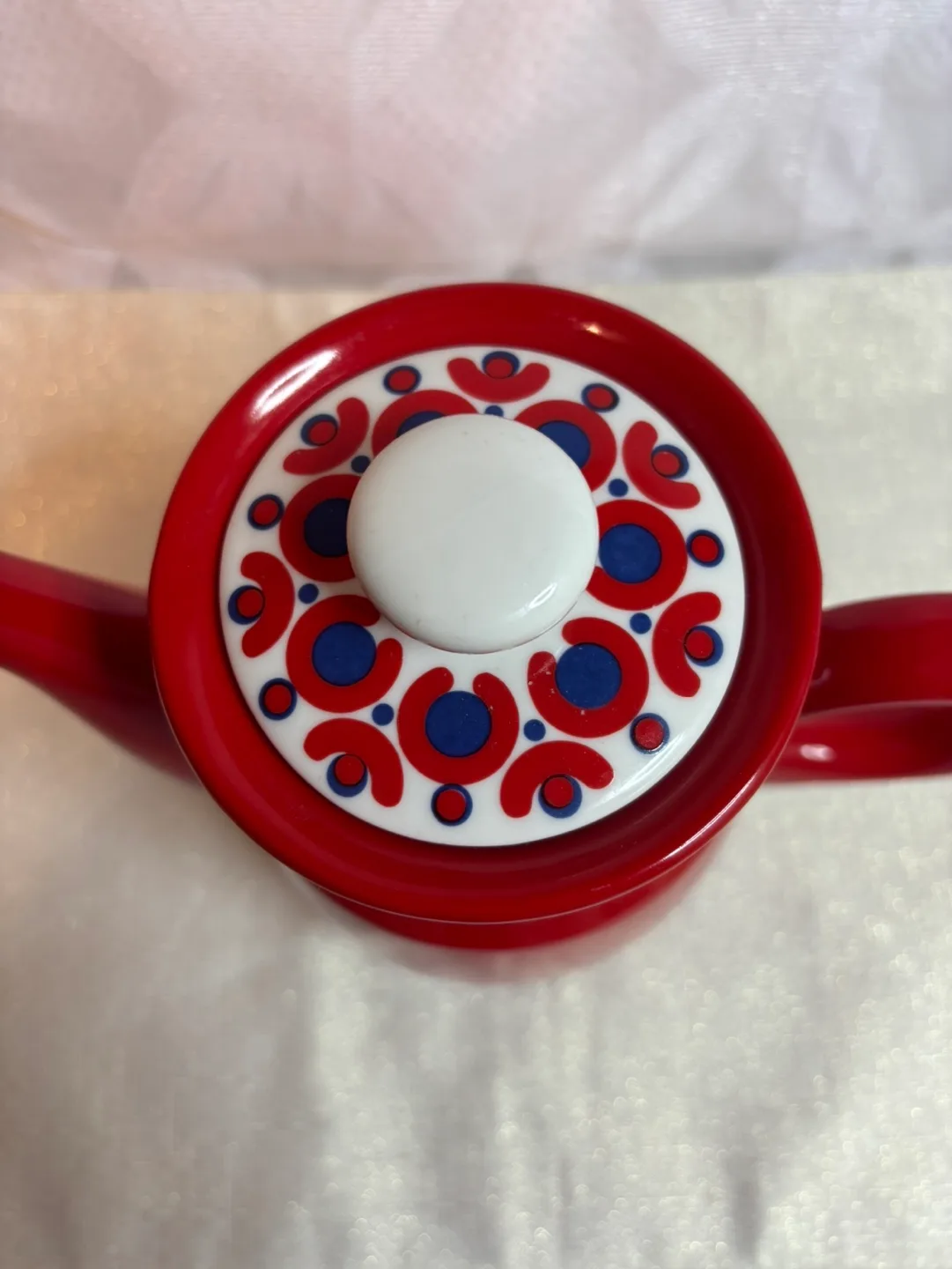 KAHLA - Vintage Red Tea or Coffee Pot with Floral Lid image indicator(5)