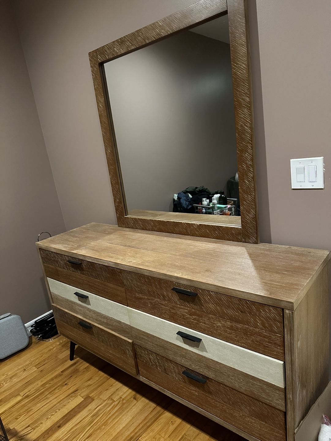 Wood Dresser with Mirror - photo 2