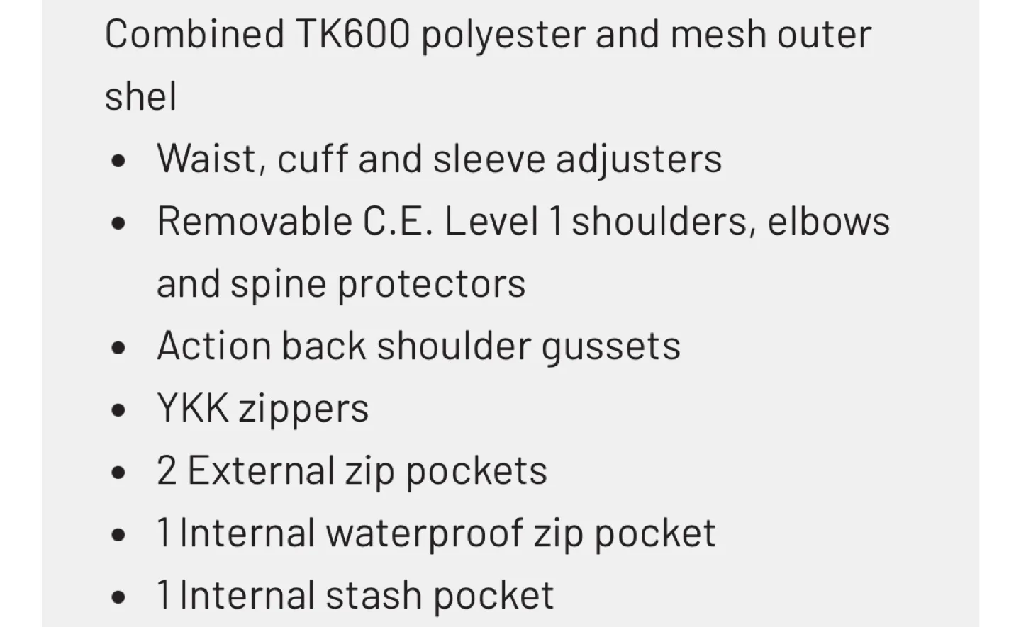 Teknic TK600 Motorcycle Jacket - Size 44 image indicator(5)