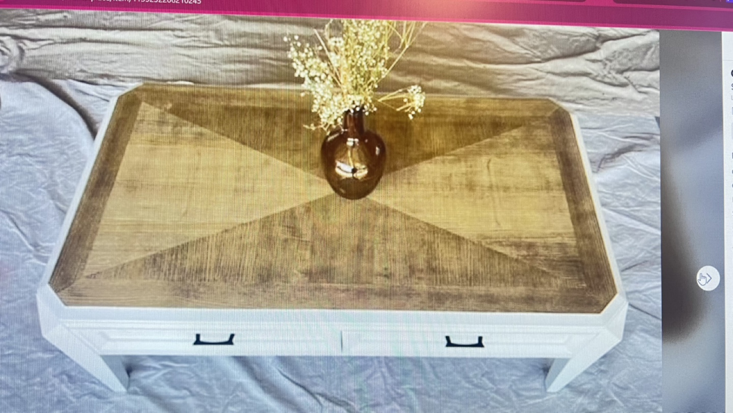 Solid Wood Coffee Table - White and Brown - OBO - photo 2