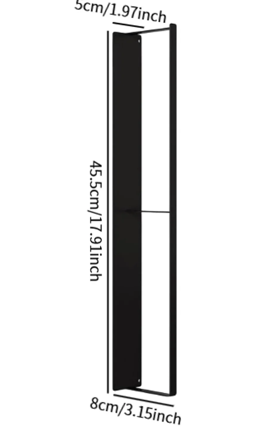 New Black Metal Wall Mounted Clothes Hanger Rack image indicator(3)