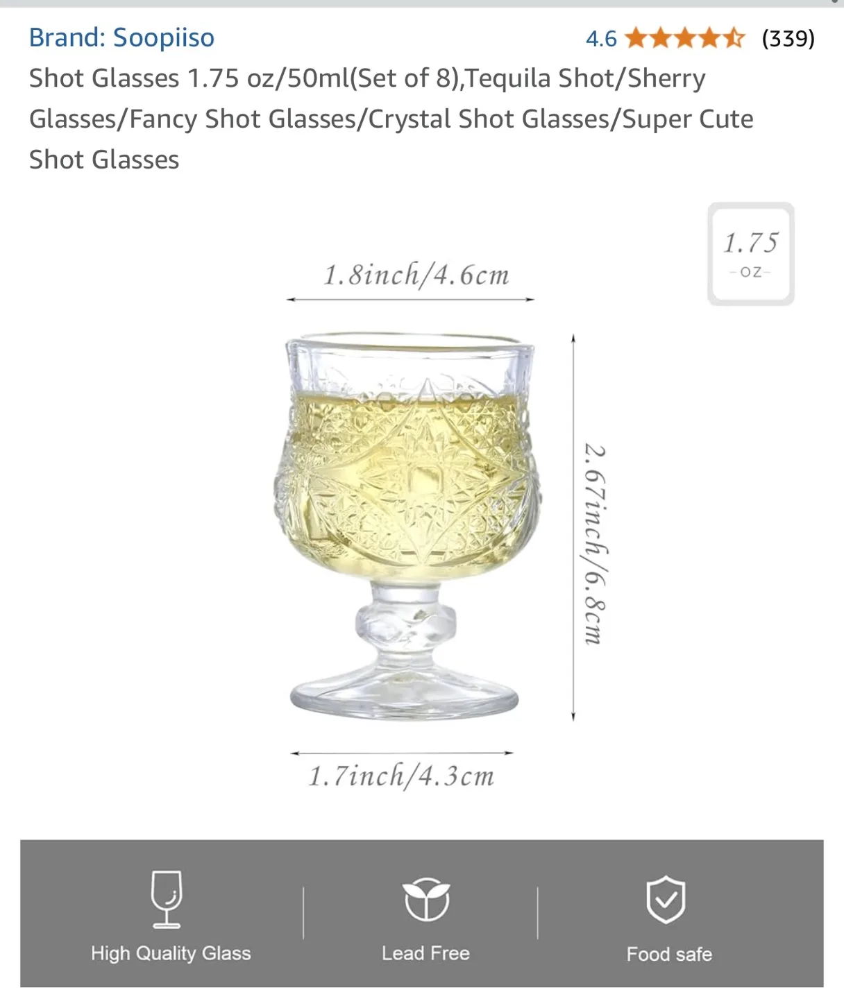 Set of 5 Footed Tequila Shot Glasses image indicator(4)